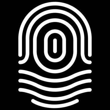 Parmak izi simgesi, basit vektör illüstrasyonu 