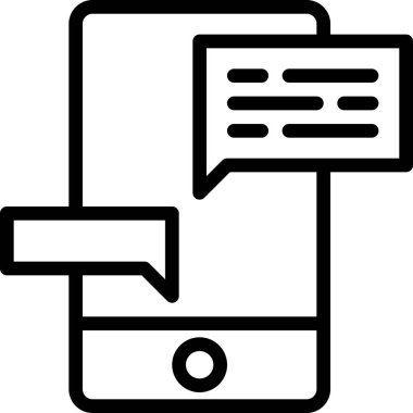 Sohbet simgesi, basit vektör illüstrasyonu 