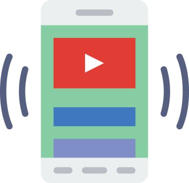 video İçerik simgesi, vektör illüstrasyonu