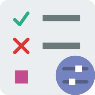 Ayarlar simgesi, basit vektör illüstrasyonu 