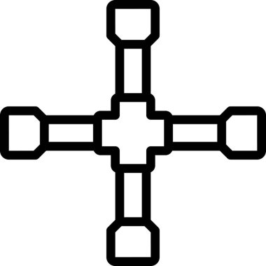 Beyaz arkaplanda anahtar vektör çizgisi simgesi