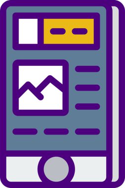 Web makalesi, basit vektör tasarımı illüstrasyonu