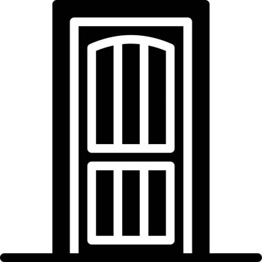 Kapı simgesi, basit vektör illüstrasyonu 