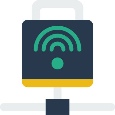 Beyaz arkaplanda wifi düz vektör simgesi