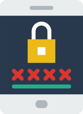 güvenlik düz vektör simgesi