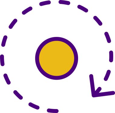 Gezegenin yörüngesinin vektör çizimi