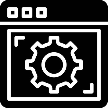 Ayarlar simgesi, basit vektör illüstrasyonu 