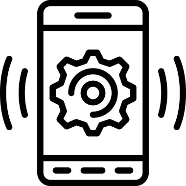 Ayarlar simgesi, basit vektör illüstrasyonu 