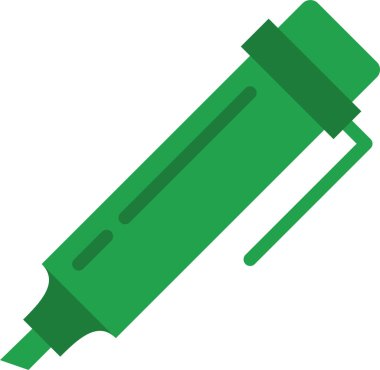 İşaretleyici simgesi, eğitim ve okul konsepti