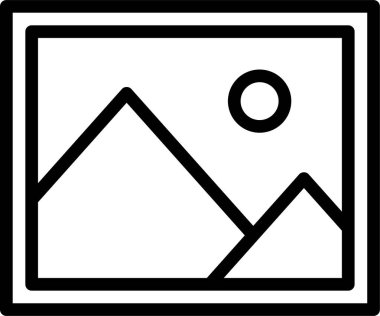 Çerçevelenmiş Resim simgesi, vektör illüstrasyonu