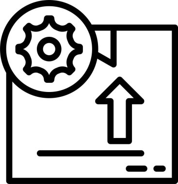 Ayarlar simgesi, basit vektör illüstrasyonu 