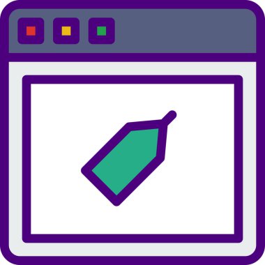 Basit web simgesi tasarımı, vektör illüstrasyonu