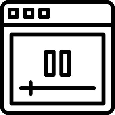 Video simgesi, basit vektör illüstrasyonu 