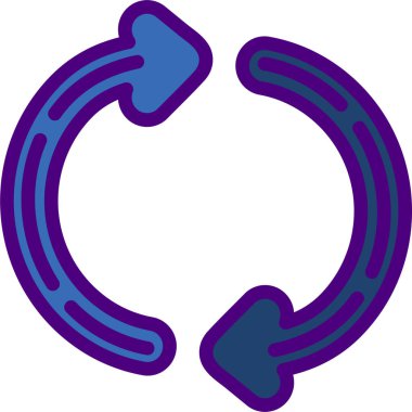 Geri dönüşüm simgesi, vektör illüstrasyonu