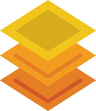 Katman simgesi, basit vektör illüstrasyonu 