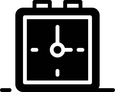 Saat, basit vektör simgesi tasarımı, zaman kavramı