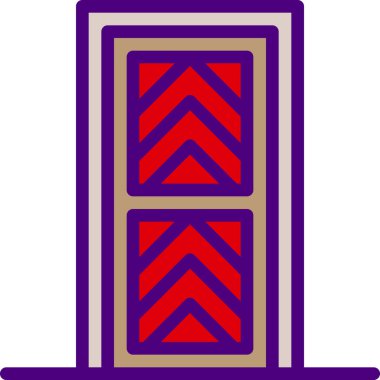 Kapı simgesi, basit vektör illüstrasyonu 