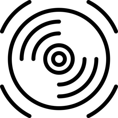 Beyaz arkaplan üzerindeki bir CD kaydının vektör çizimi