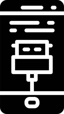 telefon simgesi, basit vektör illüstrasyonu 