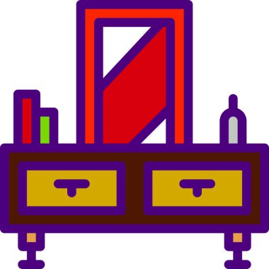 Ayna Tablosu simgesi, vektör illüstrasyonu