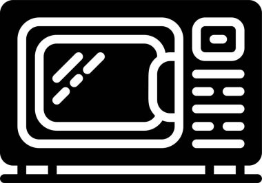 Beyaz arkaplanda mikrodalga vektör çizimi