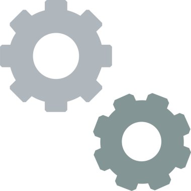 Ayarlar simgesi, basit vektör illüstrasyonu 