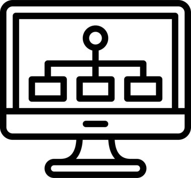 Beyaz arkaplanda diyagram çizgi vektör simgesi 