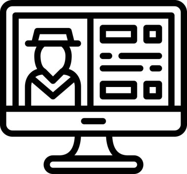 Video simgesi, basit vektör illüstrasyonu 