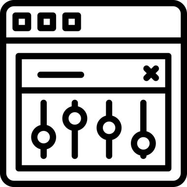 Ayarlar simgesi, basit vektör illüstrasyonu 