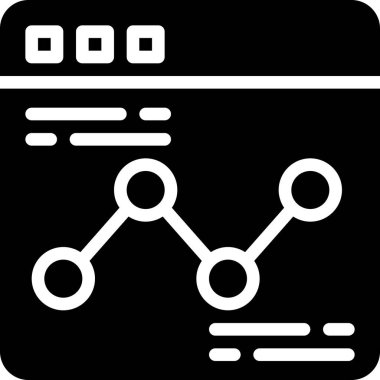 Beyaz arkaplanda diyagram çizgi vektör simgesi 