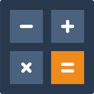 hesap makinesi sembolü, vektör illüstrasyonu