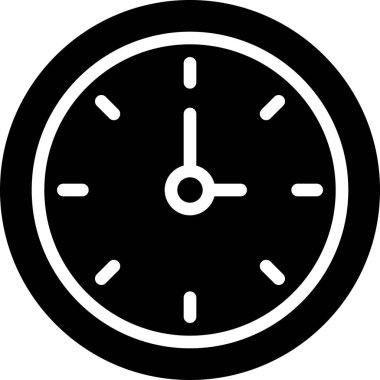 Saat, basit vektör simgesi tasarımı, zaman kavramı