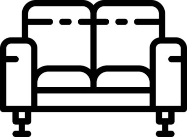 Kanepe. Web simgesi basit illüstrasyon 