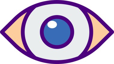 göz ve dürbün vektör simgesi 