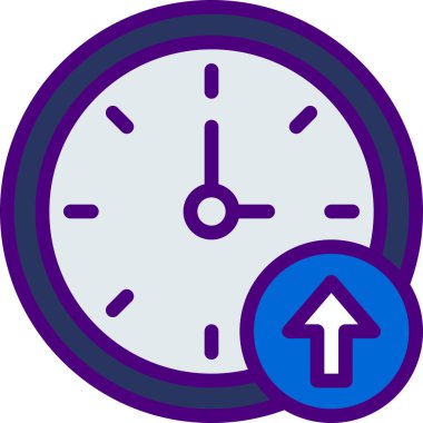 Saat, basit vektör simgesi tasarımı, zaman kavramı