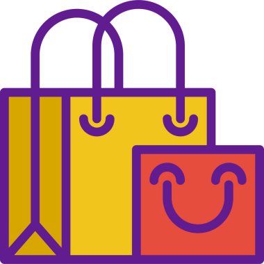 Alışveriş poşeti ikonu. vektör illüstrasyonu