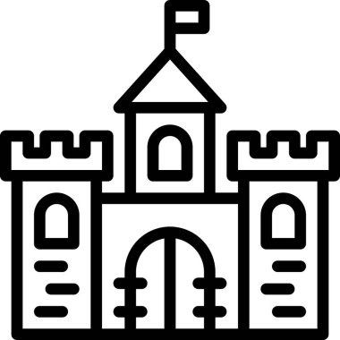 yapı ve inşaat çizgisi vektör simgesi. 