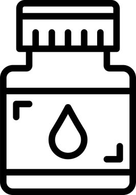 Beyaz arkaplanda mürekkep çizgisi vektör simgesi