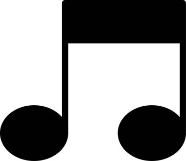 müzik notu vektör simgesi beyaz arkaplanda izole edildi