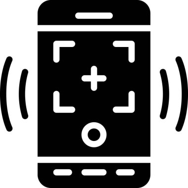 Beyaz arkaplanda izole edilmiş bir kameranın vektör çizimi