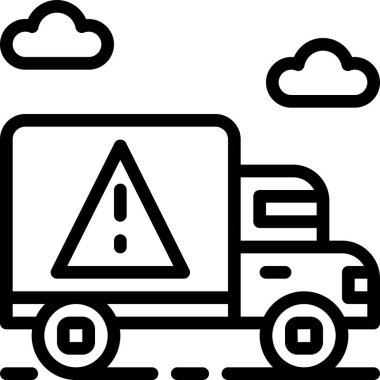 bir yol ve bir inşaat vektör simgesi