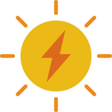 bir elektrik enerjisinin düz simgesi