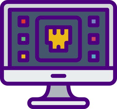 Ayarlar simgesi, basit vektör illüstrasyonu 