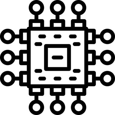 Teknoloji. Web simgesi basit illüstrasyon