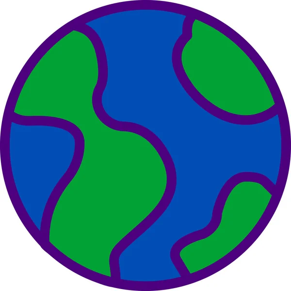 地球の単純なベクトルアイコン — ストックベクタ