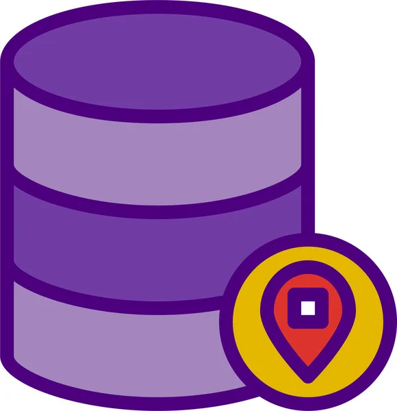 Database Pictogram Geïsoleerd Witte Achtergrond — Stockvector