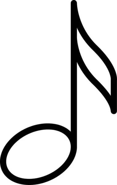 Εικονίδιο Διανύσματος Σημειώσεων Μουσικής Απομονωμένο Λευκό Φόντο — Διανυσματικό Αρχείο