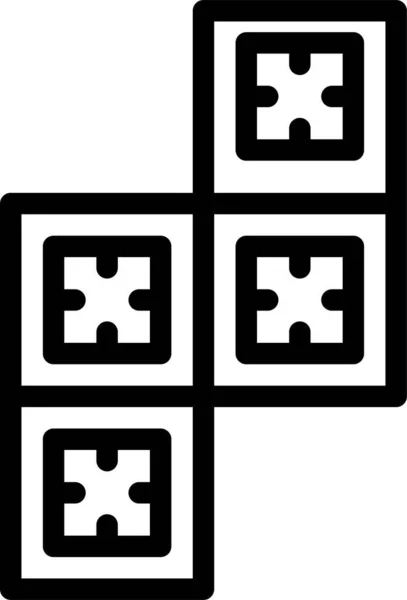 Tetris Simgesi Renk Vektörü Çizimi — Stok Vektör