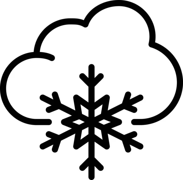 雪のアイコンベクトルイラスト — ストックベクタ