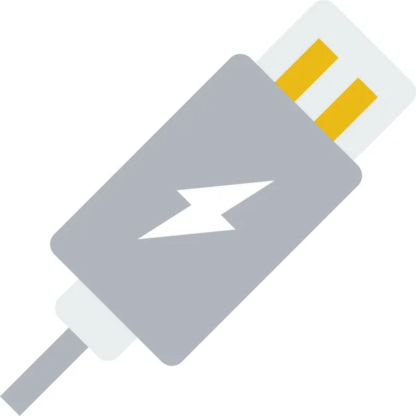 Elektrische Stecker Flache Vektor Symbol — Stockvektor